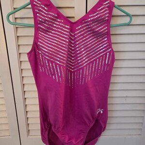 GK Girls Pink Diamonds Gymnastics Leotard - Adult Large